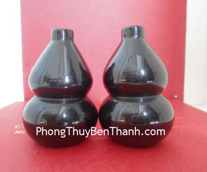 Hồ lô đá hắc ngà(thạch anh đen, onyx)_nhỏ K021