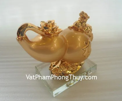 Hồ lô vàng kim, đế thủy tinh- Tài tới phước tới E227