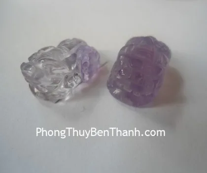 Mặt nhẫn Tỳ hưu thạch anh tím 10.5 S750