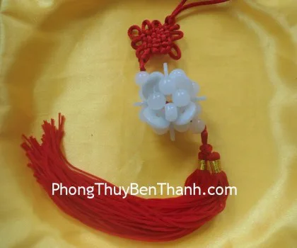Ngọc bội treo lồng bình an lớn(28 hạt+12 tiền) S251