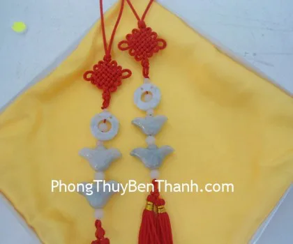 Ngọc bội Song lộc(2 nén vàng)_ Miến Điện S545