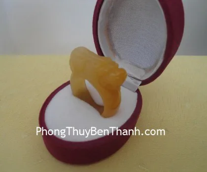 Nhẫn Tỳ Hưu đá ngọc Hoàng Long lớn S449