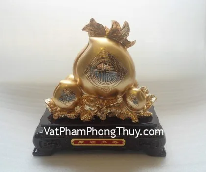 Đào vàng kim, đế gỗ- Tụ phước đa thọ E295