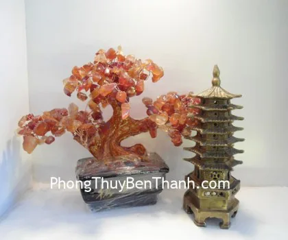 Tháp văn xương bạch ngọc 9 tầng FGM066
