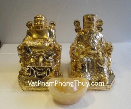 Ông địa thần tài vàng E327