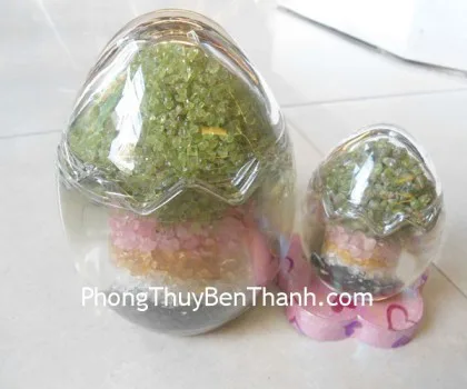 Trứng ngũ hành Thạch Anh nhỏ,Kim nguyên bảo DT164