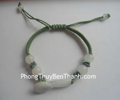Dây rút gậy như ý-4hạt đá Miến Điện S168