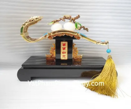 Như ý hợp kim có quả đào bạch ngọc - sự sự như ý H497G