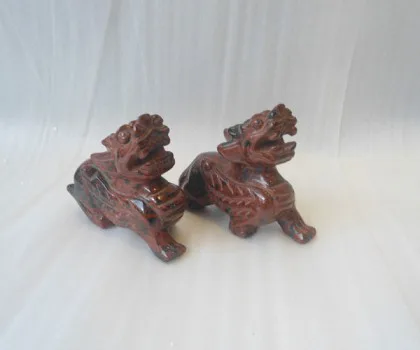 Tỳ hưu nham thạch 2 màu (đen,nâu) trung M077