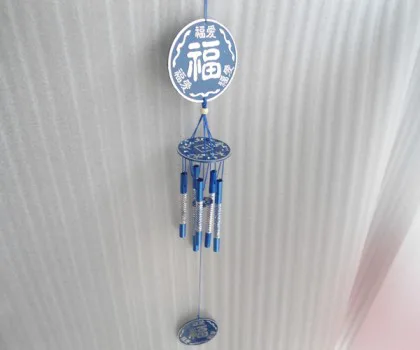 Chuông gió phước - xanh lá ( 5 ống) CG1240