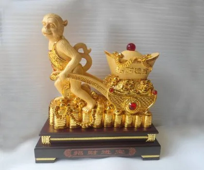 Khỉ phát tài kéo nguyên bảo - chiêu tài tấn bảo K022M