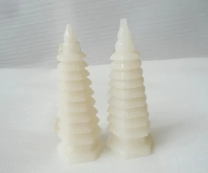 Tháp văn xương đá ngọc trắng 9 tầng nhỏ FHM075