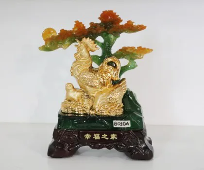 Gia đình gà dưới cây tiền xanh (nhỏ) - Hạnh phúc chi gia G010A