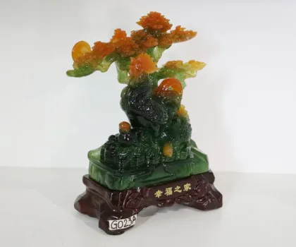 Gia đình gà ngọc xanh dưới cây lộc - Hạnh Phúc chi gia G023A
