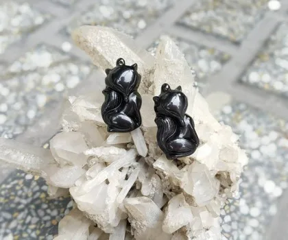 Hồ ly đá hắc ngà dáng đẹp S6348