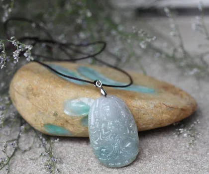 Phật bản mệnh Phỉ Thúy trung A+++ (Sửu+Dần) - Hư Không Tạng S6507-2