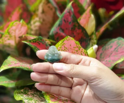 Mặt phật di lặc ngọc phỉ thúy nhỏ S6885