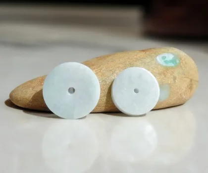 Mặt đồng tiền sắc cạnh ngọc phỉ thúy S6873