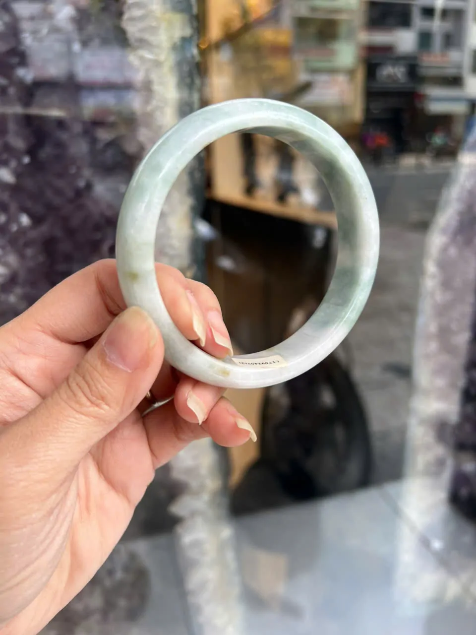 Vòng cẩm thạch bản dày vân xanh GCN 7121 S6622-S4-17706
