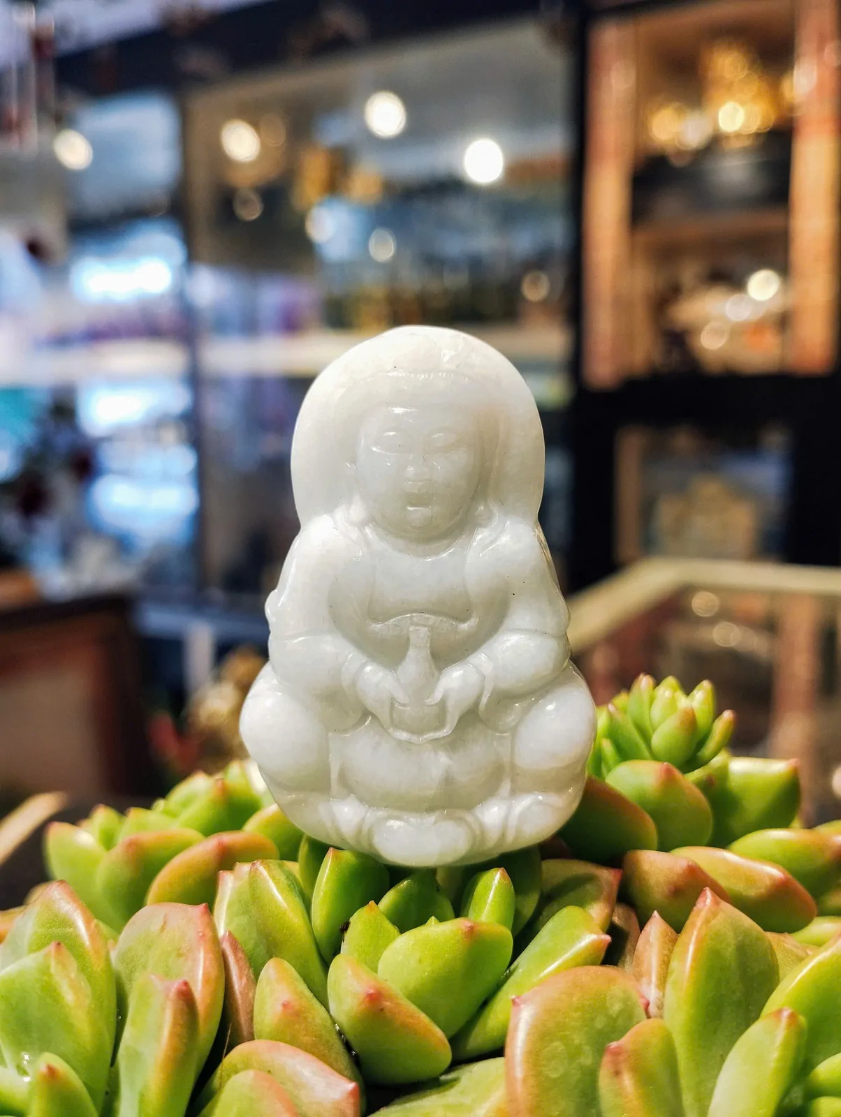 Phật quan âm ngọc phỉ thúy nhỏ S6883